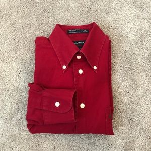 Nautica Vintage Oxford Dress Shirt Size 15 32/33